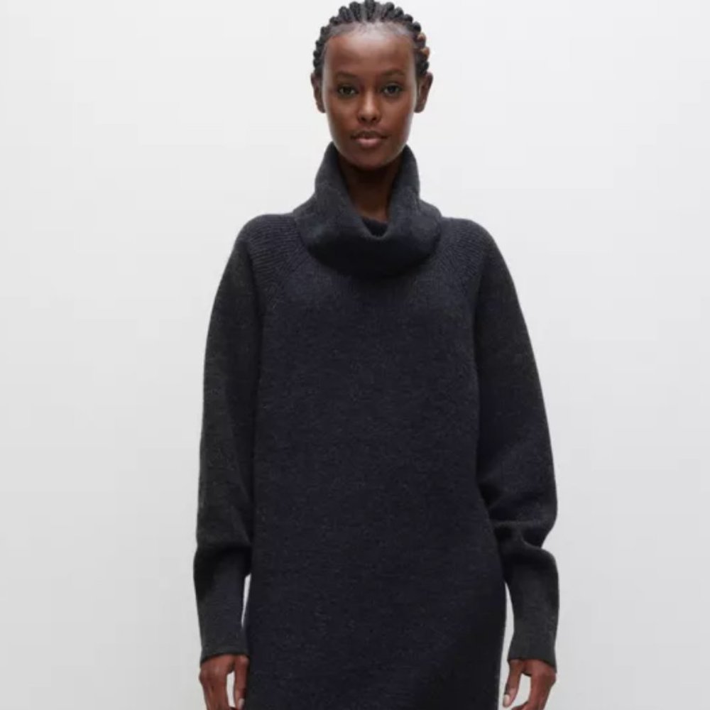 Hugo Boss Cowl Neck Sweater Dress